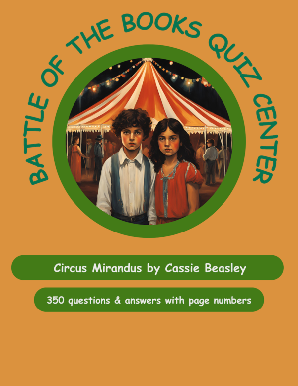 A book cover with two people in front of an orange tent.