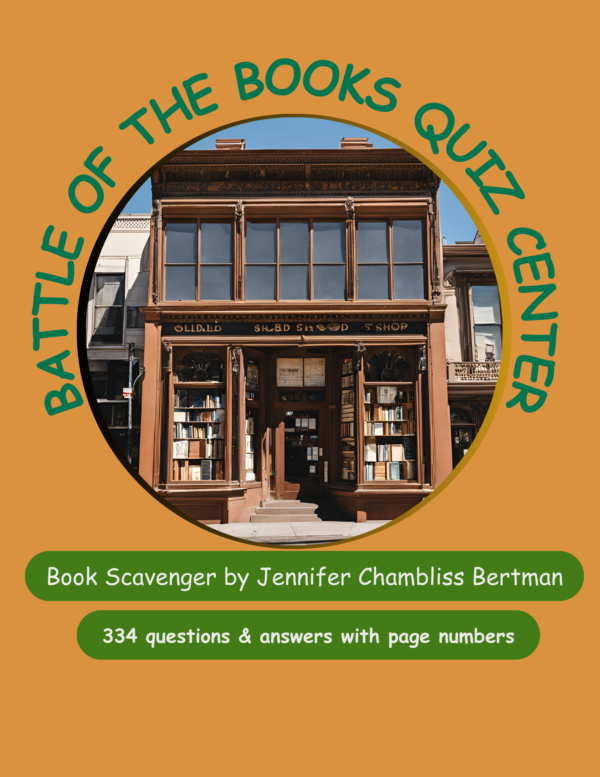 A book scavenger battle of the books quiz center