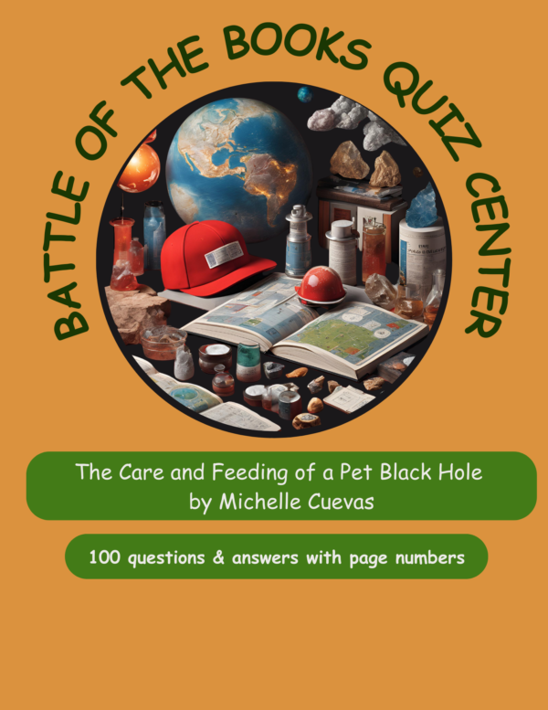 A book cover with the title of battle of the quiz center.