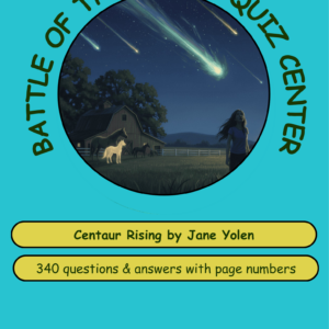 A bright, whimsical quiz cover featuring a girl standing by a barn, with a horse and shooting stars under a colorful sky.
